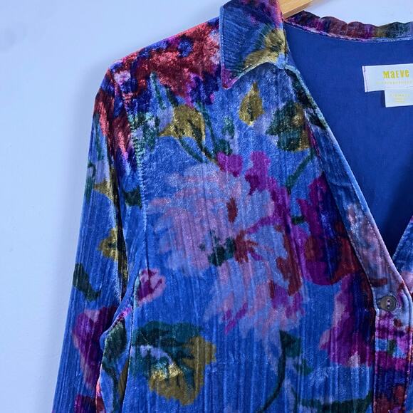 Maeve Anthropologie Reverie Tiered-Velvet Tunic XS - Picture 4 of 8